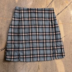 John Galt, California plaid mini skirt